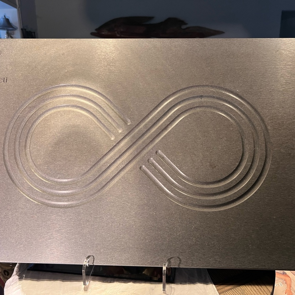 Infinity Design stone Silver Bath Mat. Highly porous, no more soggy cloth mats